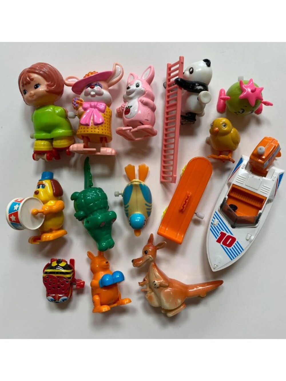 Vintage Wind up Toys LOT Tomy Walking Water Toys 70s 80s 90s